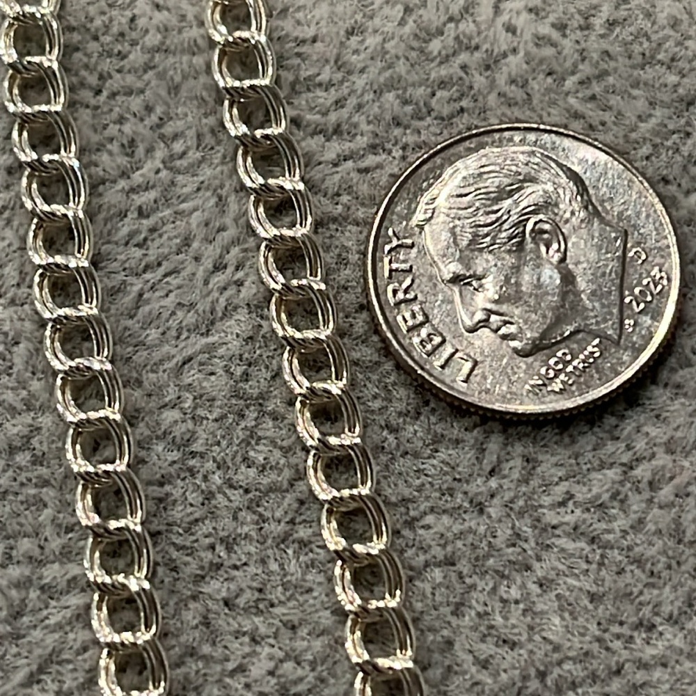 Sterling Silver Double Ring Bracelet - image 3